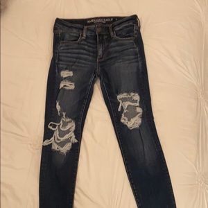 American Eagle Dark Washed Skinny Jeans